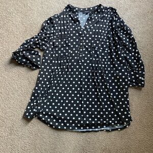 Cocomo Black and White Polka Dot Blouse